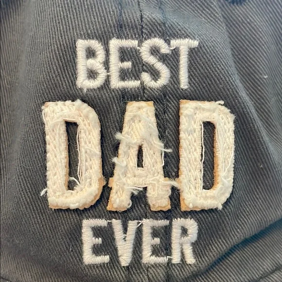 Best Dad Ever Distressed Gray Cap - Picture 6 of 7